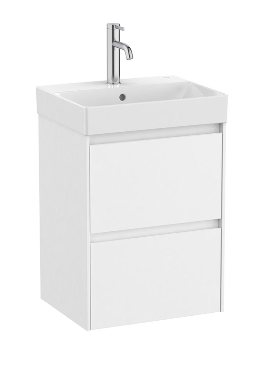 Roca Ona Zestaw łazienkowy UNIK Compacto (szafka z umywalką) biały mat 45 cm (A851681509)